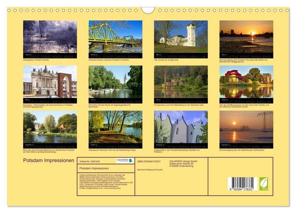 Produktbild: Potsdam Impressionen (Wandkalender 2027 DIN A3 quer), CALVENDO Monatskalender