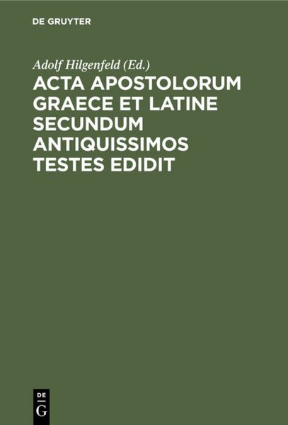 Produktbild: Acta apostolorum Graece et Latine secundum antiquissimos testes edidit