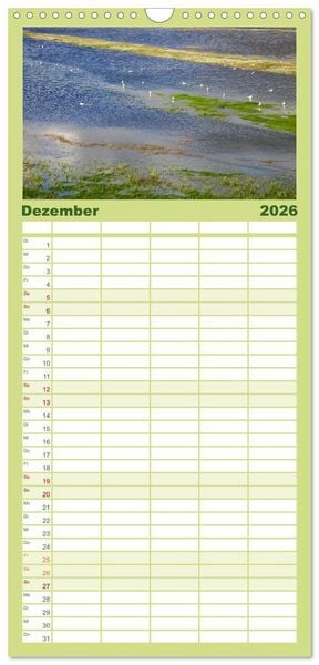 Produktbild: Familienplaner 2026 - D&auml;nemarks Nordseek&uuml;ste mit 5 Spalten (Wandkalender, 21 x 45 cm) CALVENDO