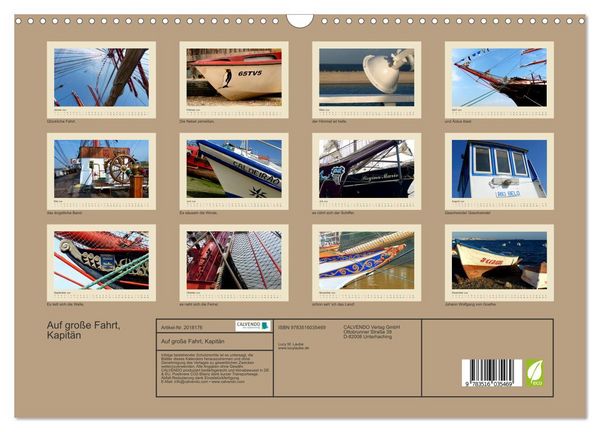 Produktbild: Auf gro&szlig;e Fahrt, Kapit&auml;n (Wandkalender 2026 DIN A3 quer), CALVENDO Monatskalender