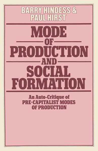 Produktbild: Mode of Production and Social Formation