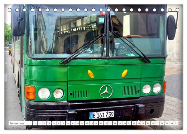 Produktbild: Omnibus-Welt - Autobusse in Kuba (Tischkalender 2026 DIN A5 quer), CALVENDO Monatskalender