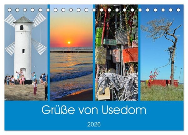 Produktbild: Gr&uuml;&szlig;e von Usedom (Tischkalender 2026 DIN A5 quer), CALVENDO Monatskalender