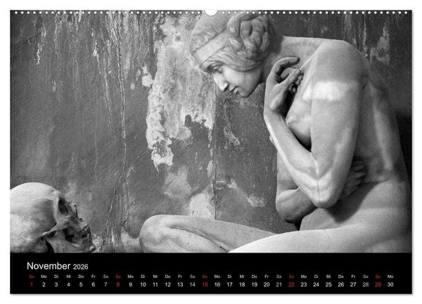 Produktbild: Lebende Steine - Skulpturen auf dem Friedhof Staglieno (Wandkalender 2026 DIN A2 quer), CALVENDO Monatskalender