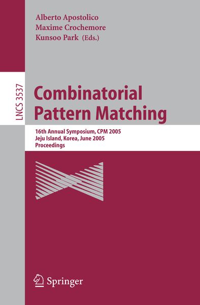Produktbild: Combinatorial Pattern Matching