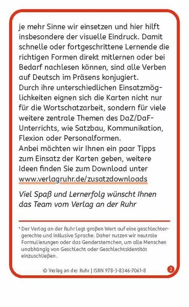 Produktbild: Verben: Set 2 - Deutsch, Englisch, Franz&ouml;sisch und Arabisch