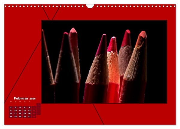 Produktbild: Powerfarbe Rot (Wandkalender 2026 DIN A3 quer), CALVENDO Monatskalender