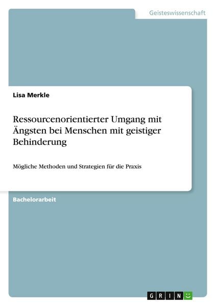 Produktbild: Ressourcenorientierter Umgang mit &Auml;ngsten bei Menschen mit geistiger Behinderung