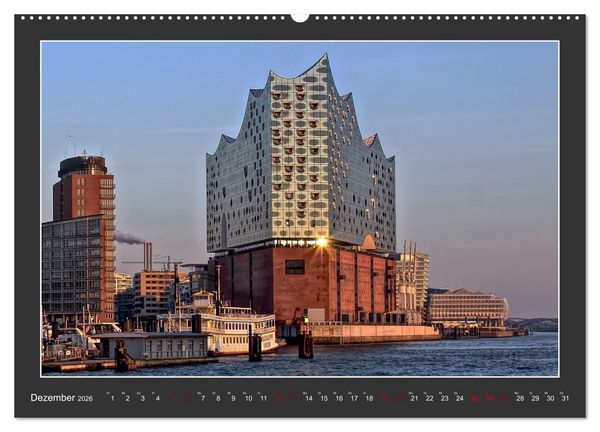 Produktbild: Wahrzeichen Elbphilharmonie (hochwertiger Premium Wandkalender 2026 DIN A2 quer), Kunstdruck in Hochglanz