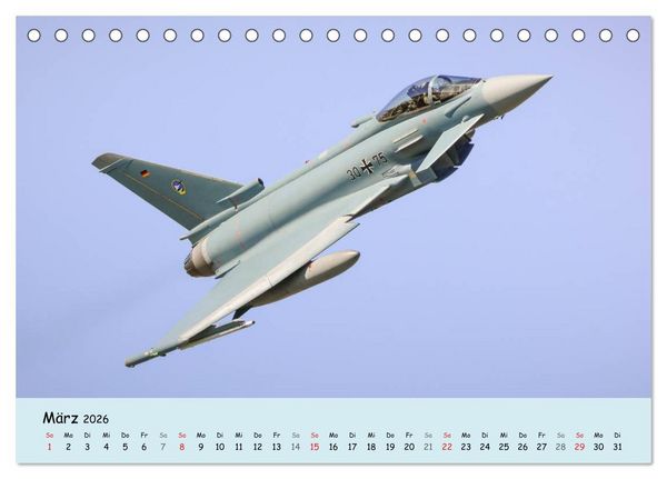 Produktbild: Luft&uuml;berlegenheit - Kampfjets in Aktion (Tischkalender 2026 DIN A5 quer), CALVENDO Monatskalender