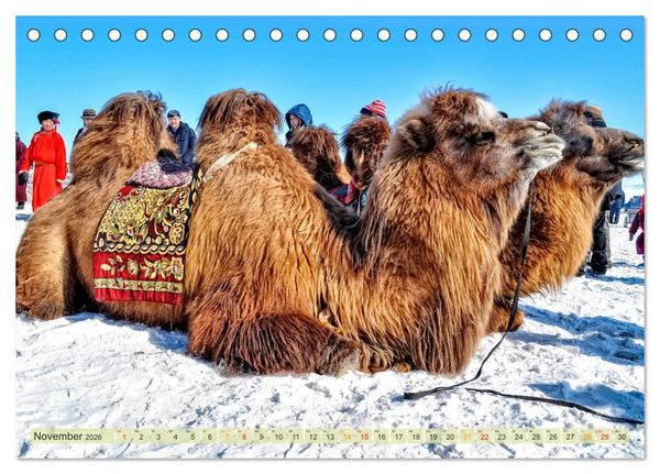 Produktbild: Reise durch Asien - Mongolei (Tischkalender 2026 DIN A5 quer), CALVENDO Monatskalender
