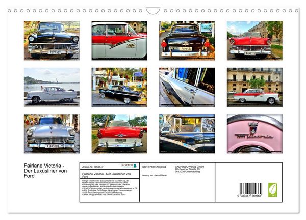Produktbild: Fairlane Victoria - Der Luxusliner von Ford (Wandkalender 2026 DIN A3 quer), CALVENDO Monatskalender