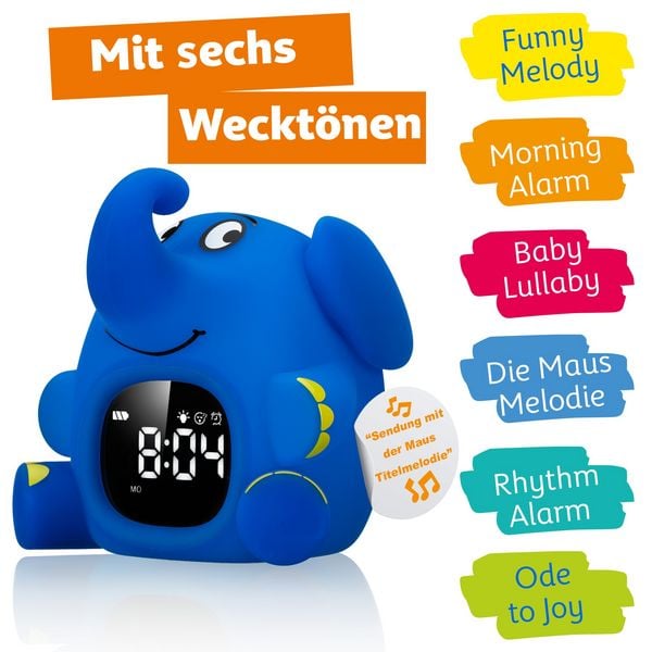 Produktbild: Bresser 14675 - DieMaus Lichtwecker f&uuml;r Kinder, Elefant