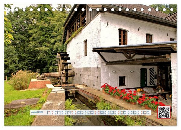 Produktbild: Wasserm&uuml;hlen Panorama Niederrhein Br&uuml;ggen-Wegberg (Tischkalender 2026 DIN A5 quer), CALVENDO Monatskalender