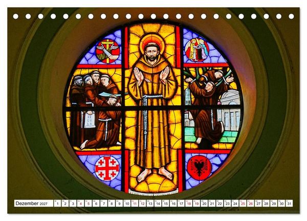 Produktbild: Katholische und orthodoxe Kirchen in Tirana und Shkodra, Albanien (Tischkalender 2027 DIN A5 quer), CALVENDO Monatskalender