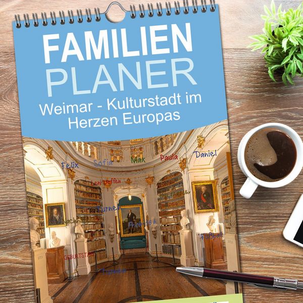 Produktbild: Familienplaner 2026 - Weimar - Kulturstadt im Herzen Europas mit 5 Spalten (Wandkalender, 21 x 45 cm) CALVENDO