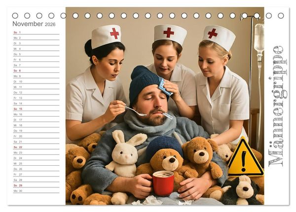Produktbild: M&auml;nneralarm - Ein Jahr voller herrlicher M&auml;nnlichkeit (Tischkalender 2026 DIN A5 quer), CALVENDO Monatskalender