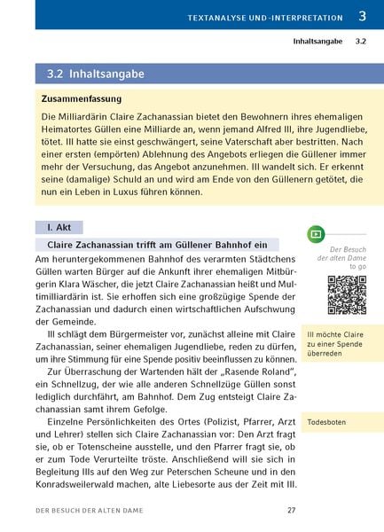 Produktbild: Der Besuch der alten Dame - Textanalyse und Interpretation