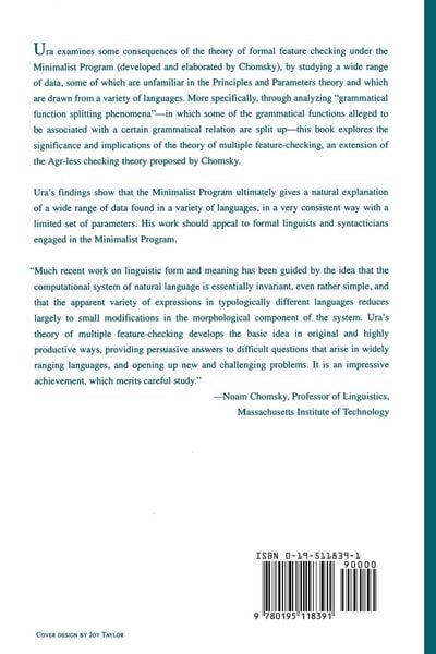 Produktbild: Checking Theory and Grammatical Functions in Universal Grammar