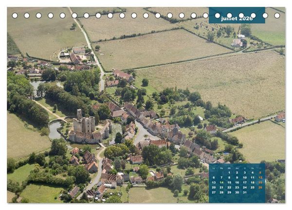 Produktbild: Le Berry secret, le Cher vu du ciel (Calendrier de bureau 2026 DIN A5 vertical), CALVENDO calendrier mensuel
