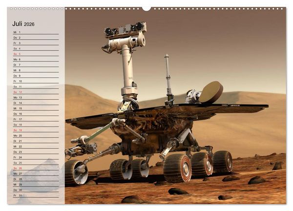 Produktbild: Missionen im Weltall (Wandkalender 2026 DIN A2 quer), CALVENDO Monatskalender
