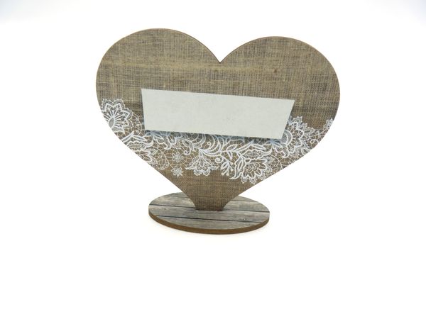 Produktbild: familiawedding 25 Tischkarten zur Hochzeit "Ja ich Will" Herz-Design