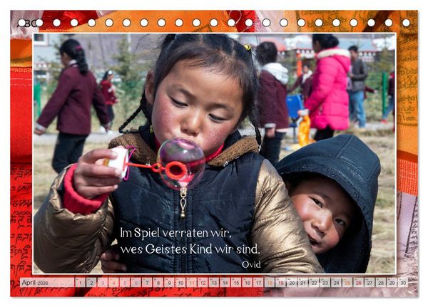 Produktbild: Farben Tibets (Tischkalender 2026 DIN A5 quer), CALVENDO Monatskalender