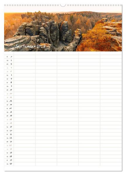 Produktbild: Familienkalender - Wandern im Elbsandsteingebirge (hochwertiger Premium Wandkalender 2027 DIN A2 hoch), Kunstdruck in Hochglanz