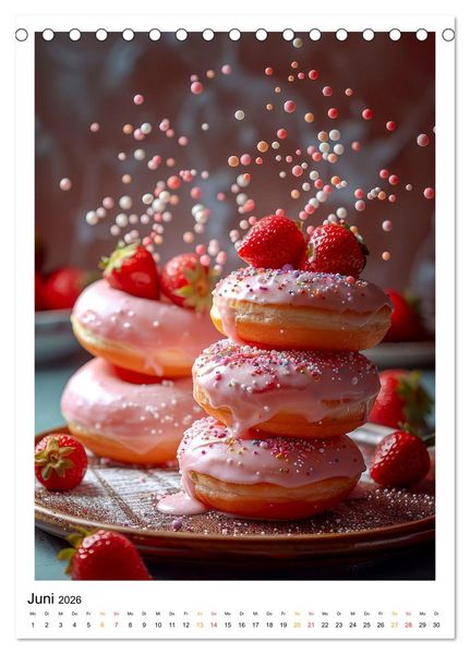 Produktbild: Donuts f&uuml;r Gourmets (Tischkalender 2026 DIN A5 hoch), CALVENDO Monatskalender
