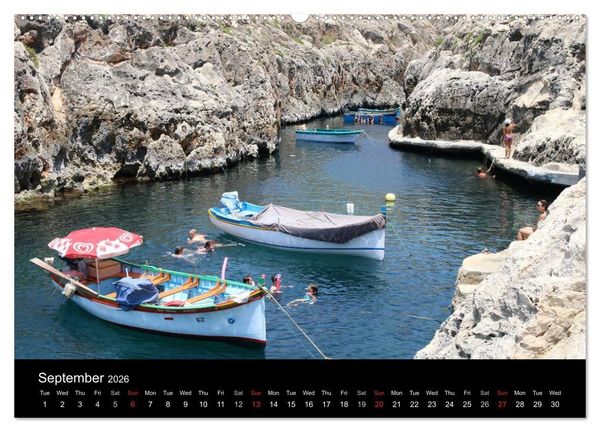 Produktbild: Malta Pearl of the Mediterranean (High Quality Premium Wall Calendar 2026 DIN A2 landscape),CALVENDO 12 Month Wall Calendar