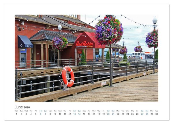 Produktbild: Seattle (High Quality Premium Wall Calendar 2026 DIN A2 landscape),CALVENDO 12 Month Wall Calendar