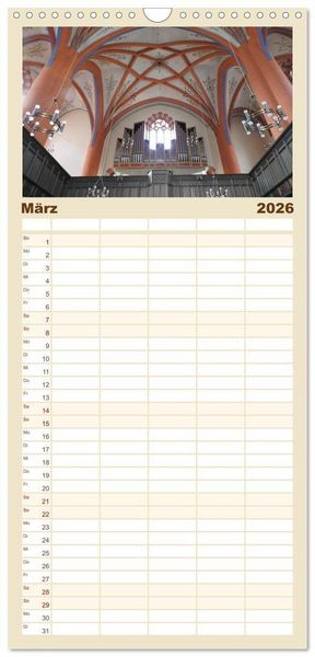 Produktbild: Familienplaner 2026 - Fantastische Welt der Orgeln mit 5 Spalten (Wandkalender, 21 x 45 cm) CALVENDO