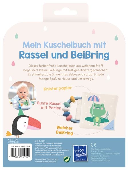 Produktbild: Mein Kuschelbuch mit Rassel und Bei&szlig;ring - Kleiner Frosch