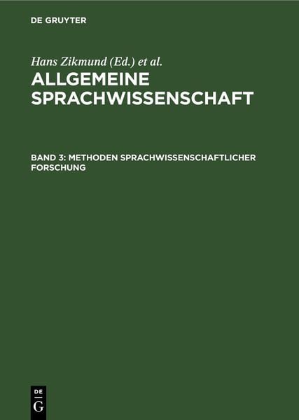 Produktbild: Methoden sprachwissenschaftlicher Forschung