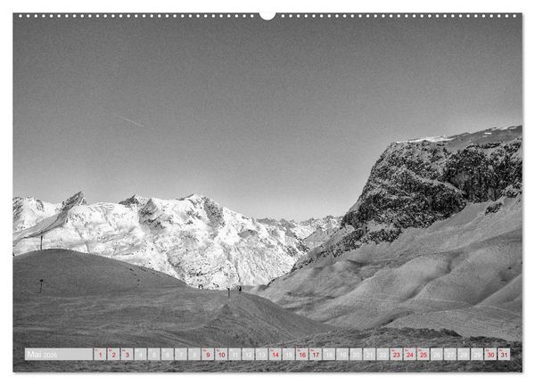 Produktbild: Arlberg black and white (hochwertiger Premium Wandkalender 2026 DIN A2 quer), Kunstdruck in Hochglanz