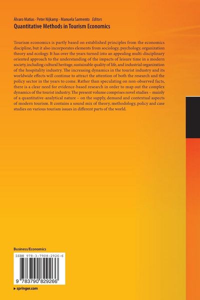 Produktbild: Quantitative Methods in Tourism Economics