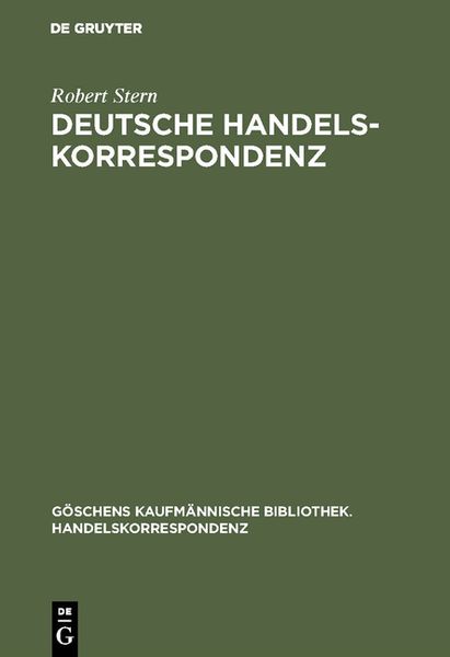 Produktbild: Deutsche Handelskorrespondenz