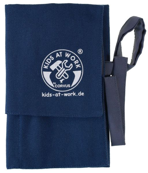 Produktbild: Corvus A600355 - Kids-at-Work, Werkzeugrolle gro&szlig; (ohne Werkzeug), Werkzeugtasche mit 5 F&auml;cher, Stoff, blau, 20x37cm