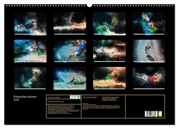 Produktbild: Kitesurfen extrem cool (Wandkalender 2026 DIN A2 quer), CALVENDO Monatskalender