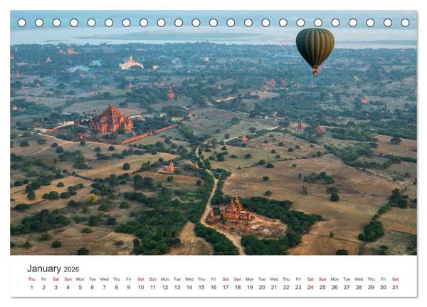 Produktbild: Bagan - Pagodas in the forest (Desk Calendar 2026 DIN A5 landscape), CALVENDO 12 Month DeskCalendar