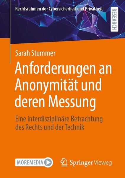 Produktbild: Anforderungen an Anonymit&auml;t und deren Messung