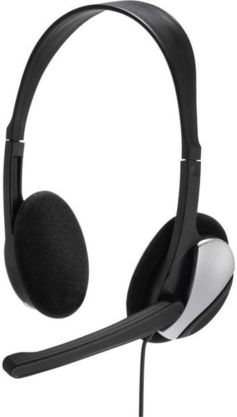 Hama HS-P100 Computer On Ear Headset kabelgebunden Stereo Schwarz Lautstärkeregelung