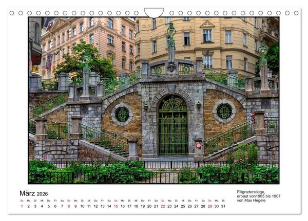 Produktbild: Jugendstil-Baukunst in Wien (Wandkalender 2026 DIN A4 quer), CALVENDO Monatskalender