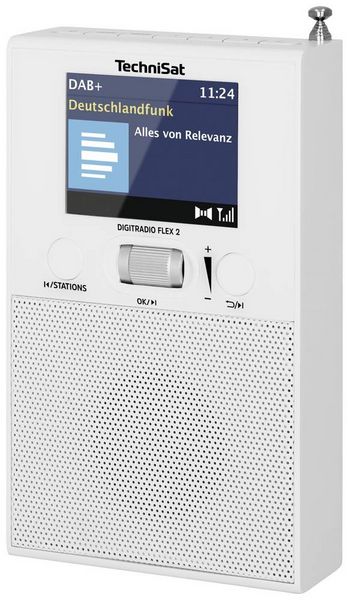 Produktbild: TechniSat DIGITRADIO FLEX 2 Steckdosenradio DAB+, UKW Bluetooth&reg; Inkl. Lautsprecherbox, Weckfunktion Wei&szlig;