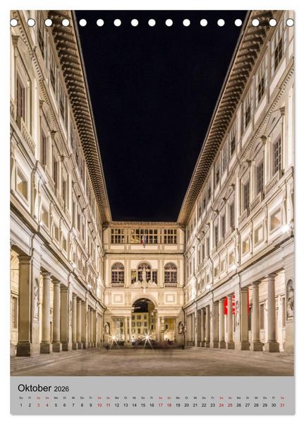 Produktbild: FLORENZ Impressionen bei Tag und Nacht (Tischkalender 2026 DIN A5 hoch), CALVENDO Monatskalender
