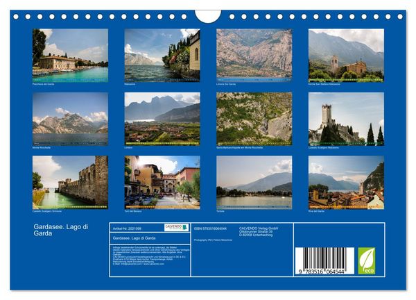 Produktbild: Gardasee. Lago di Garda (Wandkalender 2026 DIN A4 quer), CALVENDO Monatskalender