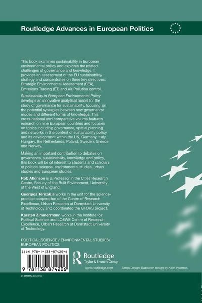 Produktbild: Sustainability in European Environmental Policy