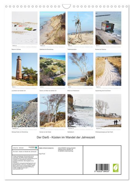 Produktbild: Der Dar&szlig; - K&uuml;sten im Wandel der Jahreszeit (Wandkalender 2026 DIN A3 hoch), CALVENDO Monatskalender
