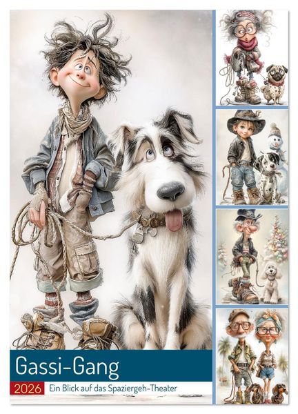 Gassi-Gang (Wandkalender 2026 DIN A3 hoch), CALVENDO Monatskalender