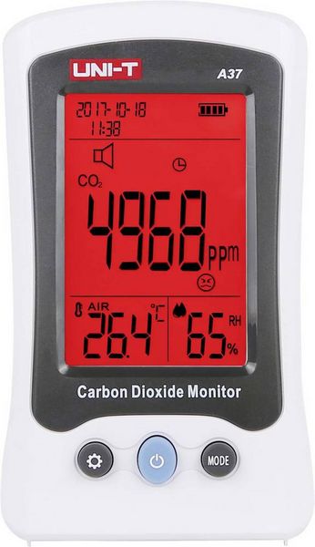 Produktbild: Uni-T A37 Kohlendioxid-Messger&auml;t mit Temperaturmessfunktion